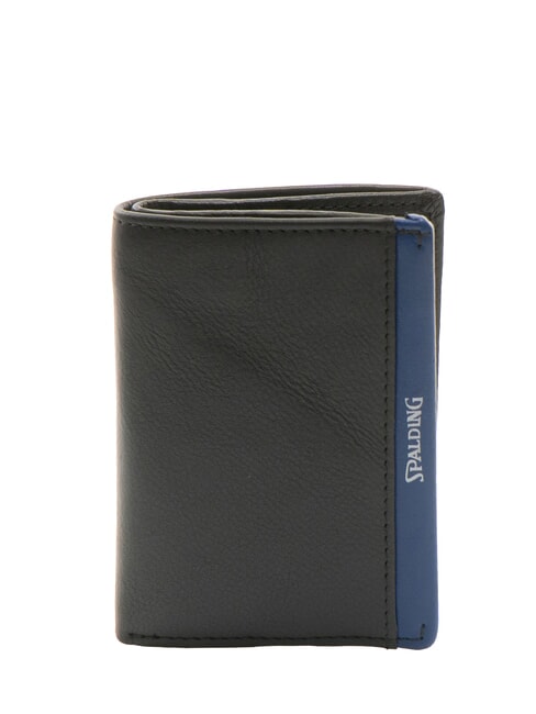 SPALDING SNAP  Cartera de cuero para hombre negro/azul marino - Carteras Hombre