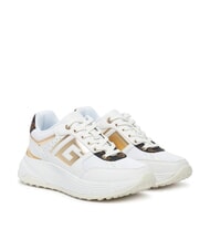 GUESS FONZI Zapatillas para correr Blanco / marr&oacute;n - Zapatos Mujer - 1