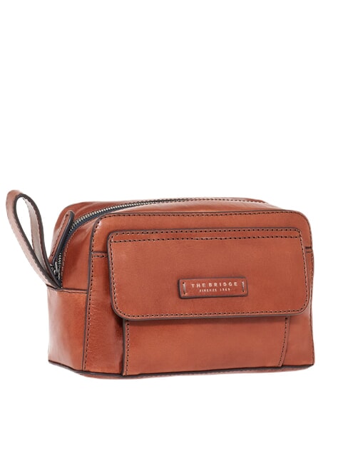 THE BRIDGE ALBERTO Neceser de cuero Marrón / Rutenio - Neceser