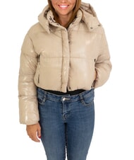 CANADIAN MINGAN Chaqueta corta brillante de plumas con capucha cabra brillante reciclada - Chaquetas de plumas de mujer - 1