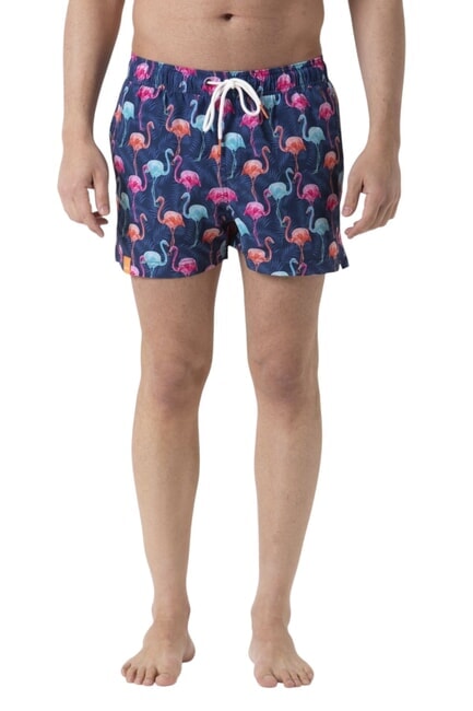 SUN68 BIG PRINT Traje de playa para hombre azul marino/azul claro - Trajes de baño