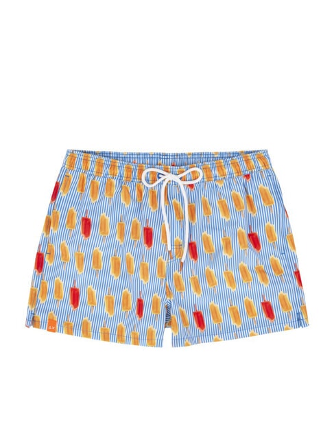 SUN68 BIG PRINT Traje de playa para hombre azul/blanco - Trajes de baño