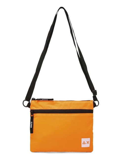 SUN68 NYLON Bolsa de nailon con bolsillo naranja fluorescente - Bandoleras Hombre