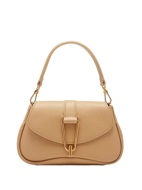 COCCINELLE HIMMA Minibolso de piel con textura beige fresco - Bolsos Mujer