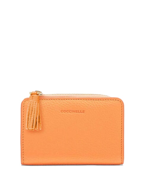 COCCINELLE TASSEL tassel portafoglio pelle martellata Cartera de piel granulada amanecer - Carteras Mujer