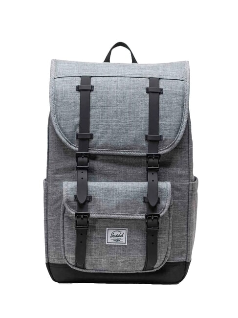 HERSCHEL LITTLE AMERICA MID mochila mediana RAVEN CROSSHATCH - Mochilas Escuela & Tiempo Libre