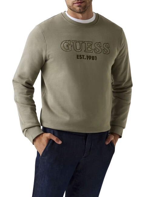 GUESS BEAU  Sudadera de cuello redondo verde musgo - Sudaderas