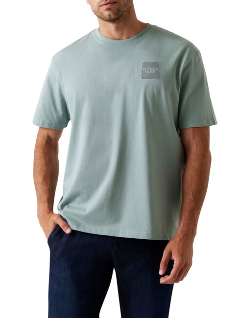 GUESS PATCH AT CHEST  Camiseta de algodón gris completo - camiseta