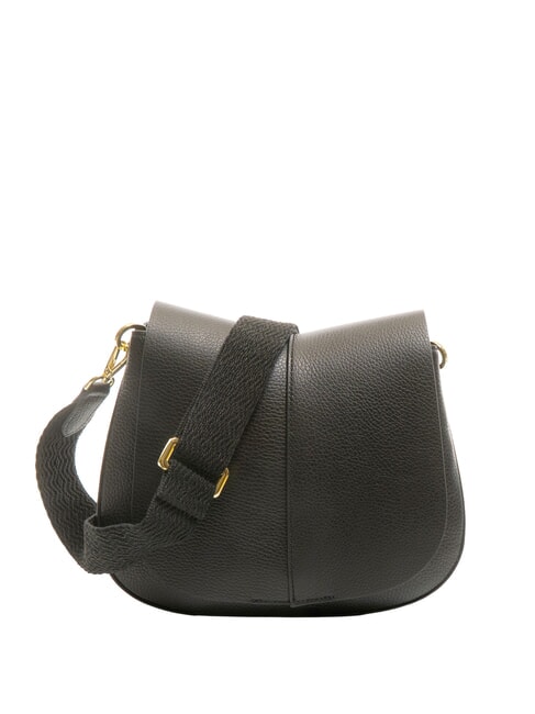 GIANNI CHIARINI HELENA ROUND Bolso de piel con doble bandolera negro - Bolsos Mujer