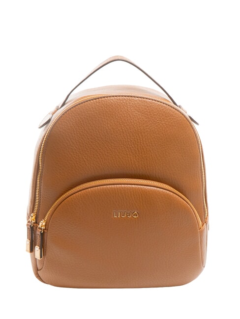 LIUJO MANHATTAN Mochila redonda mediana con bolsillo pan de jengibre - Bolsos Mujer