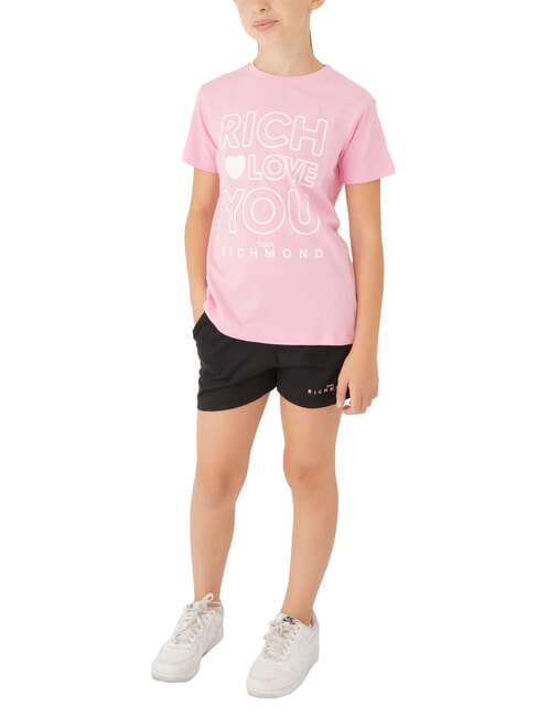 JOHN RICHMOND CICAM Completo con camiseta y bermudas. rosa/negro - Chándales para niños