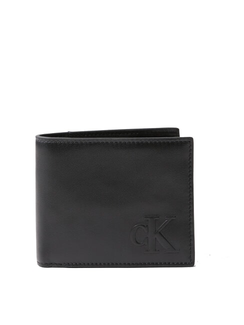 CALVIN KLEIN SCULPTED IMPRESSION Cartera de piel cc y monedero En negro - Carteras Hombre