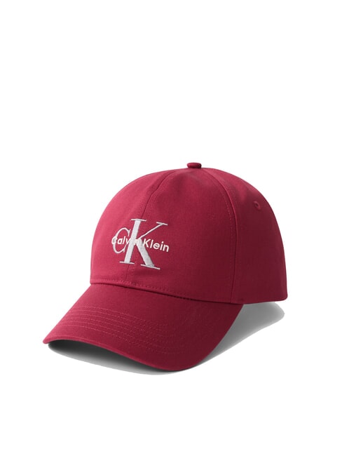 CALVIN KLEIN CKJ MONO LOGO gorra de béisbol de algodón colorete profundo - Sombreros