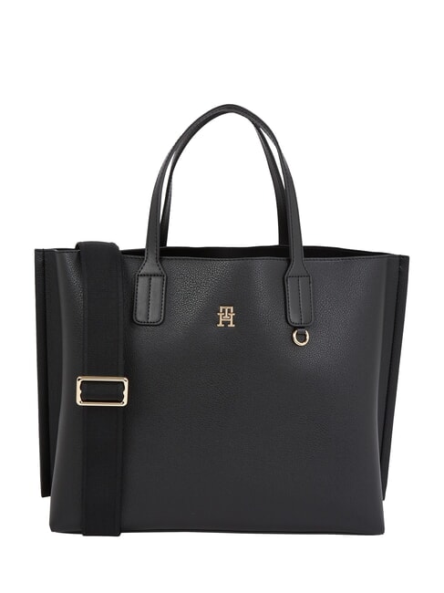 TOMMY HILFIGER TH DISTINCT Bolso de mano, con bandolera extraíble. negro - Bolsos Mujer