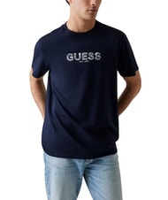 GUESS BSC EMBROIDERY LOGO Camiseta de algodón con logo bordado - camiseta