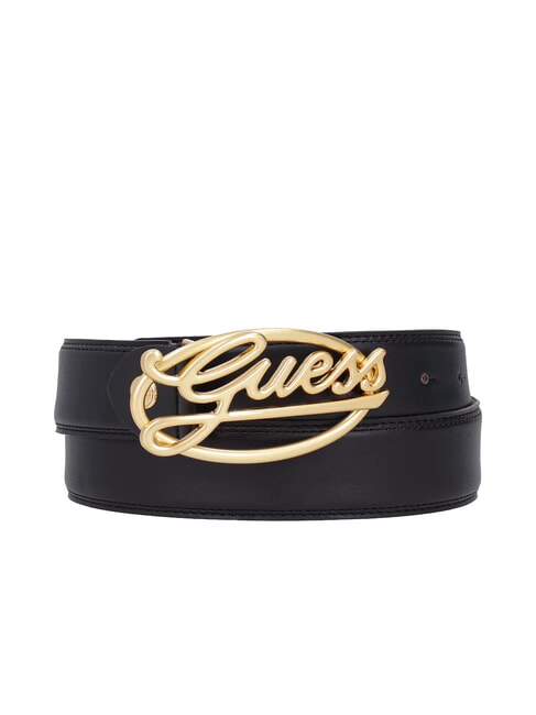 GUESS LOGO Cinturón acortable NEGRO - Cinturones