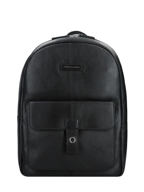 THE BRIDGE BIAGIO Mochila de cuero negro - Mochilas Escuela & Tiempo Libre