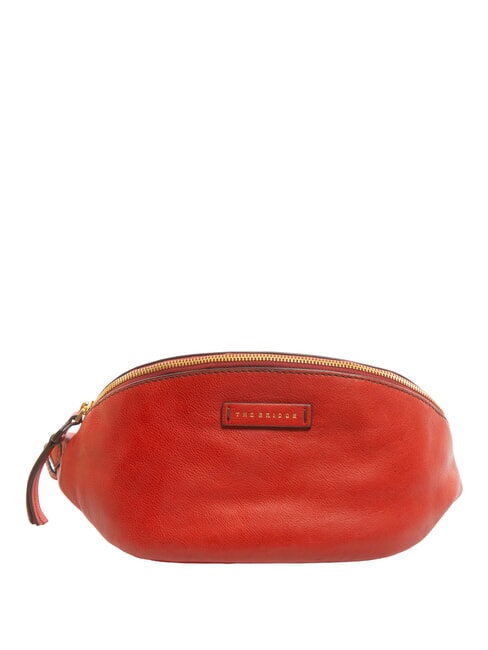 THE BRIDGE MARGHERITA  Riñonera de cuero grosella / oro - Bolsos Mujer