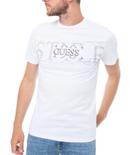 GUESS CHEST BOX Camiseta de algod&oacute;n con estampado purwhite - camiseta - 1