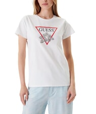 GUESS FLOWER BLING Camiseta con estampado y aplicaci&oacute;n purwhite - camiseta - 1