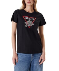 GUESS FLOWER BLING Camiseta con estampado y aplicación - camiseta