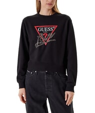 GUESS STUDDED LOVE Sudadera de cuello redondo con estampado de tachuelas - Sudaderas de mujer