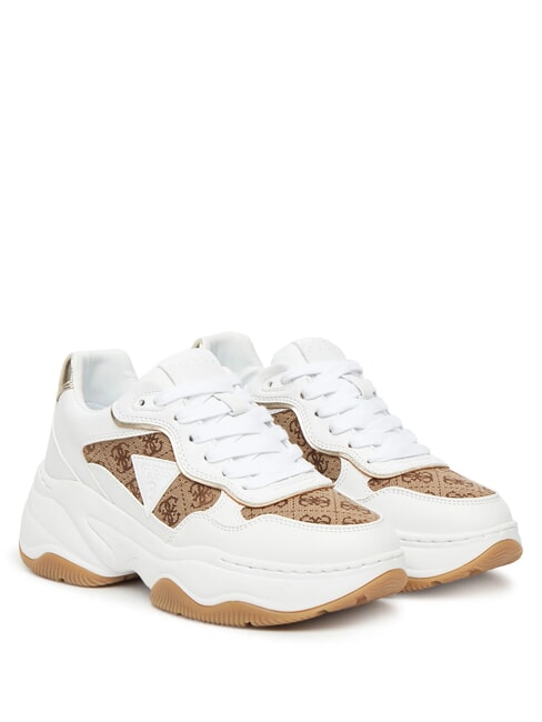 GUESS HAPYY4  Zapatillas Beige / Marrón - Zapatos Mujer