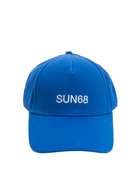 SUN68 LOGO gorra de béisbol de algodón azul - Sombreros