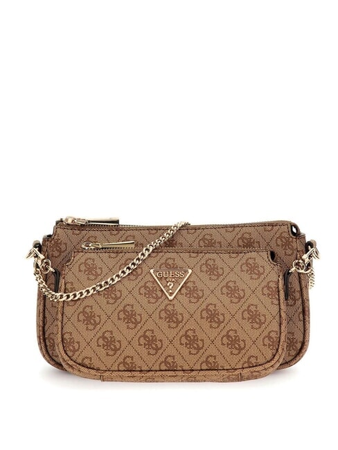 GUESS NOELLE 2 Bolso de hombro logotipo de café con leche / marrón - Bolsos Mujer