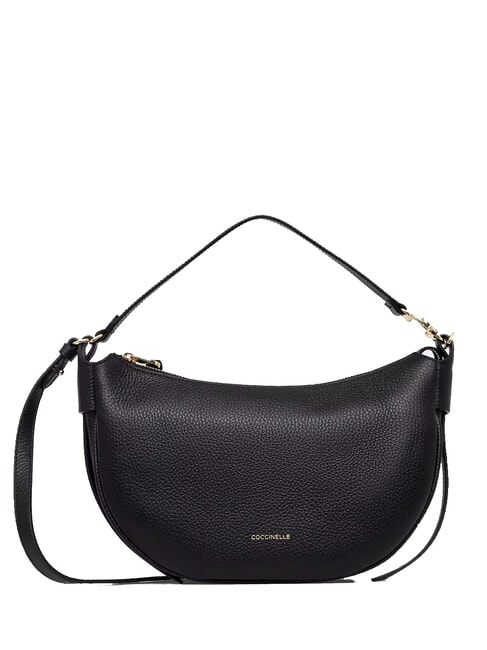 COCCINELLE C-EASY Bolso bandolera mediano de piel negro - Bolsos Mujer