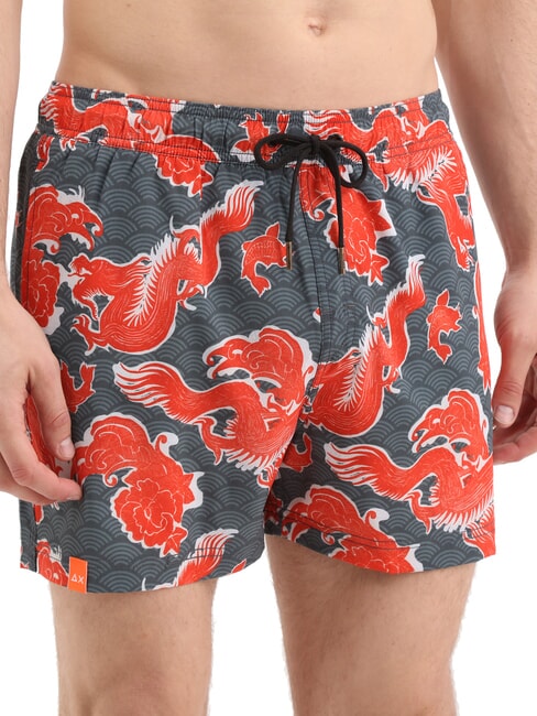 SUN68 JAPAN Traje de playa para hombre negro - Trajes de baño