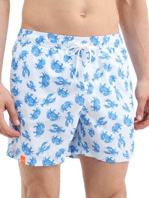 SUN68 BIG PRINT Traje de playa para hombre blanco/azul - Trajes de baño