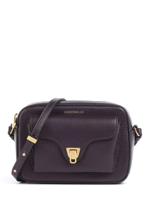 COCCINELLE BEAT SOFT Minibolso de piel con textura ciruelas - Bolsos Mujer