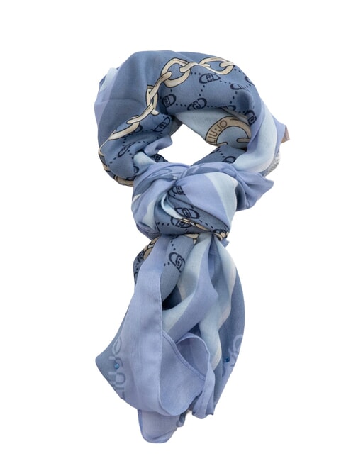LIUJO CHAIN Bufanda con estampado integral mezclilla clara - Bufandas