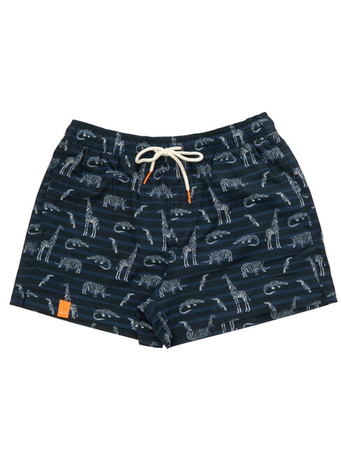 SUN68 BIG PRINT Traje de playa para hombre azul marino/blanco - Trajes de baño