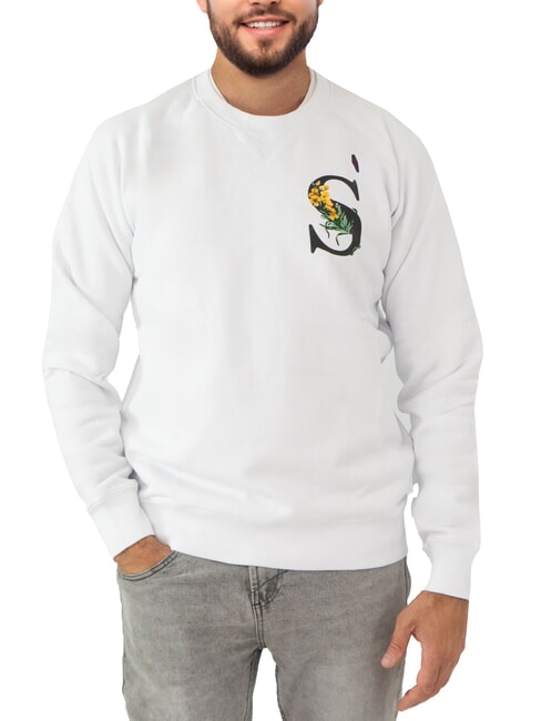 SUN68 ROUND PRINT Sudadera de cuello redondo con estampado blanco - Sudaderas