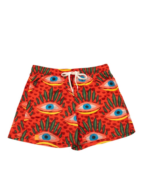 SUN68 TRIBALE Traje de playa para hombre rojo fuego/azul - Trajes de baño