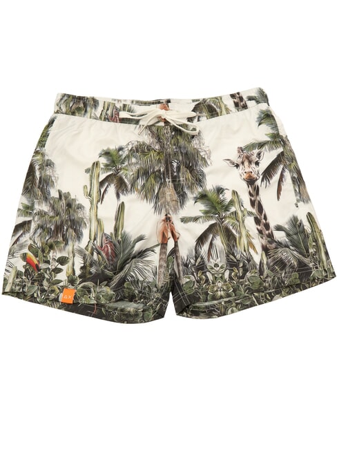 SUN68 ANIMAL Traje de playa para hombre blanco crema - Trajes de baño