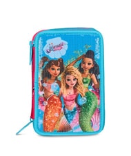 MERMAID M. FEVER Estuche de 3 cremalleras con material escolar - Estuches y Accesorios