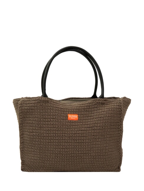 SUN68 TWIST Bolso de playa de hombro beige - Bolsos Mujer