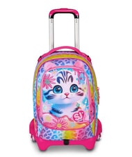 SJGANG CAT&AIR Mochila con ruedas desmontable de 3 ruedas BOSQUE DE RAYAS NEGRAS - Mochilas con ruedas - 1
