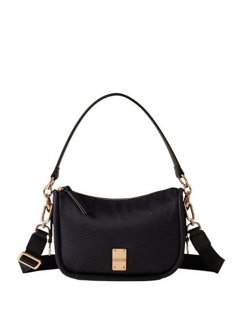 BORBONESE CAHIER HOBO SMALL Bolso bandolera con bandolera negro oscuro - Bolsos Mujer
