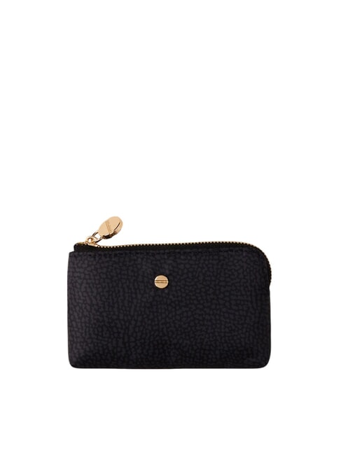 BORBONESE CLASSICA Estuche para monedas con llavero negro oscuro - Llaveros