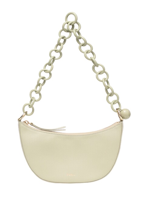 FURLA SFERA Bolso Ares de piel con asa de cadena salvia clara - Bolsos Mujer