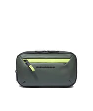 PIQUADRO CORNER SPECIALE GOMMATO Estuche de belleza repelente al agua VERDE - Neceser - 1