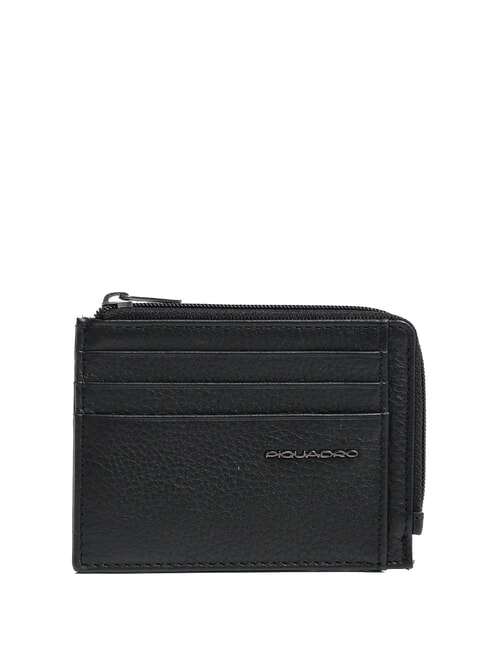 PIQUADRO MODUS RESTYLING  Cartera plana de cuero negro - Carteras Hombre