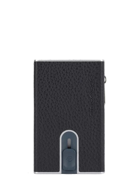 PIQUADRO MODUS RESTYLING Tarjetero de piel con cursor negro - Carteras Hombre