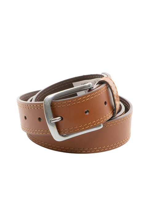 TIMBERLAND CASUAL Cinturón de cuero con doble costura coñac - Cinturones