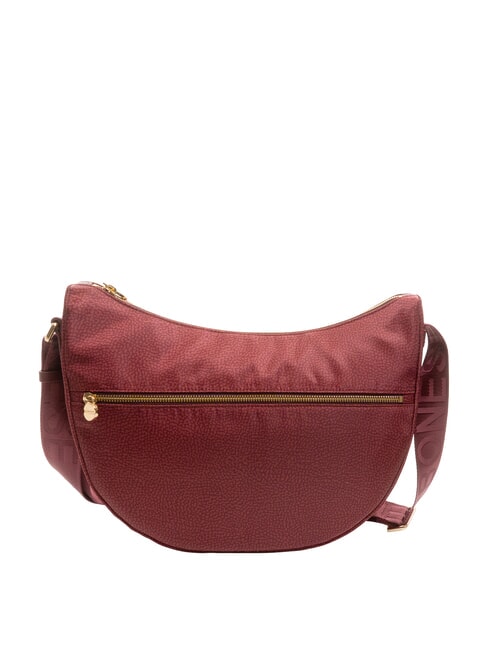 BORBONESE BORBONESO Bolso de hombro LUNA en tejido jet op merlot - Bolsos Mujer