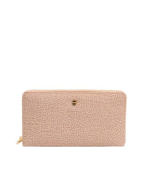 BORBONESE CLASSICA Cartera con cremallera alrededor color de malva - Carteras Mujer